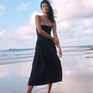 FreePeople Onda Drop-Waist Tube Midi Dress